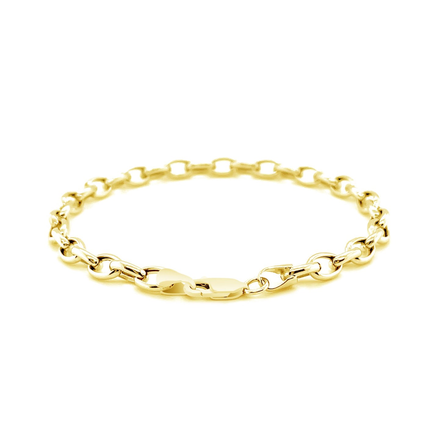 14k Yellow Gold Oval Rolo Bracelet  (4.60 mm)