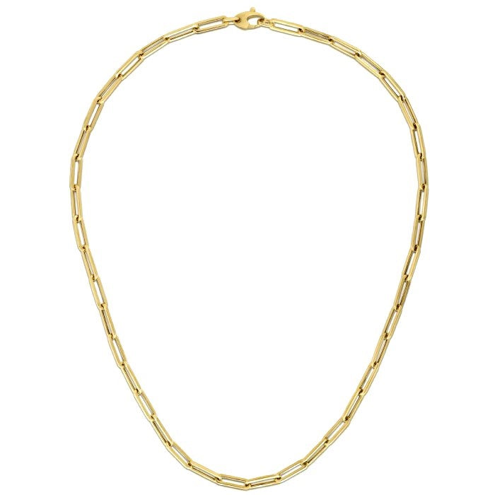 10K Yellow Gold Lite Paperclip Chain (4.20 mm)