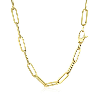 10K Yellow Gold Lite Paperclip Chain (4.20 mm)