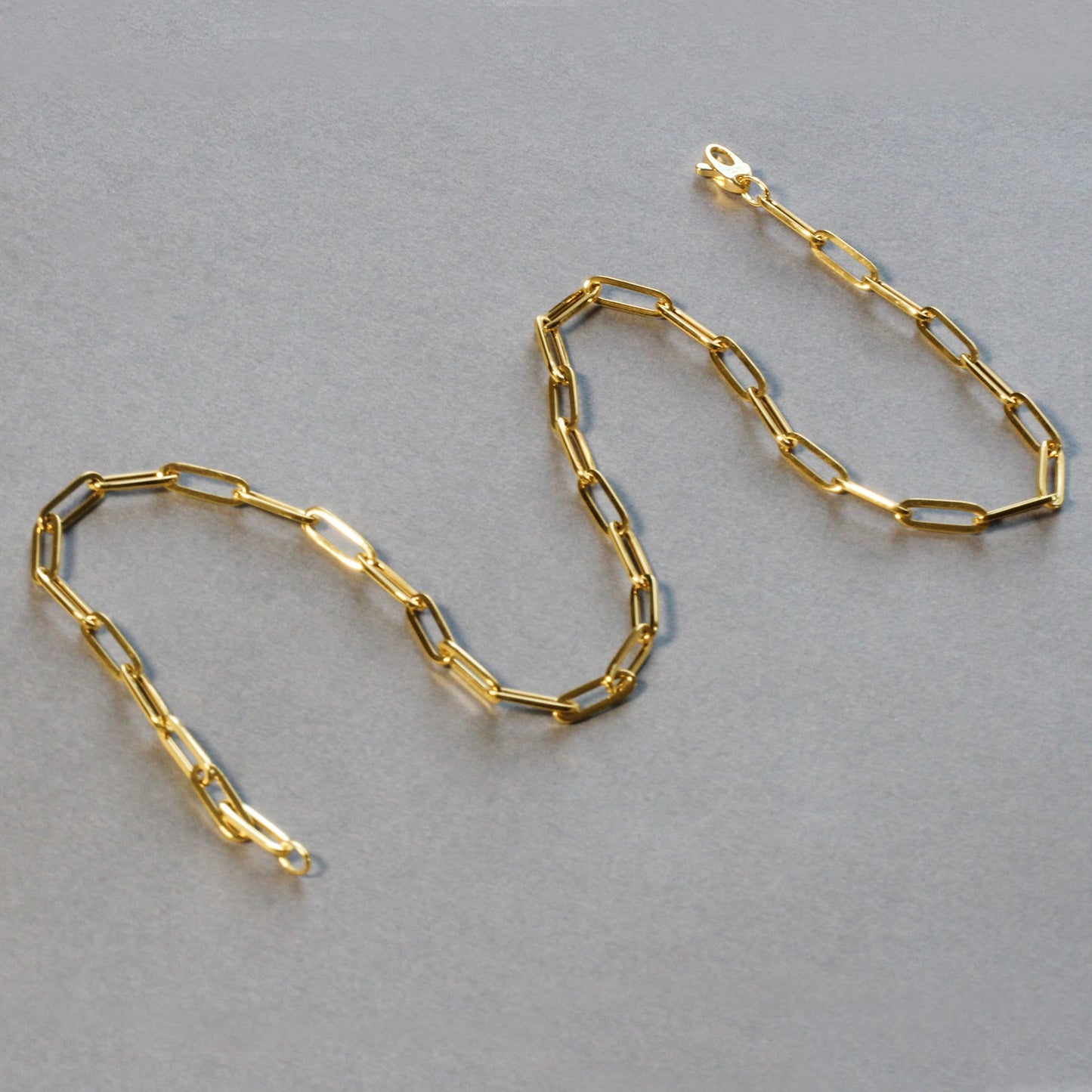 10K Yellow Gold Lite Paperclip Chain (4.20 mm)