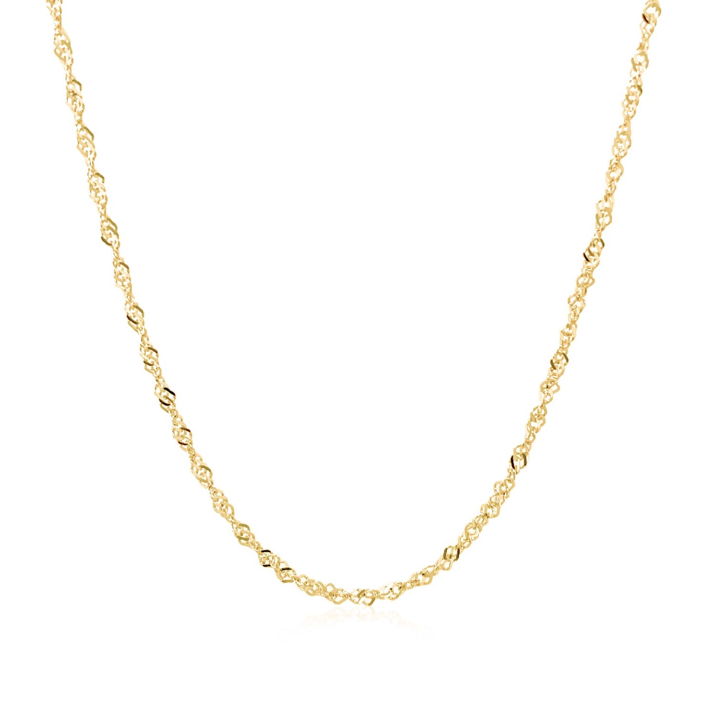 14k Yellow Gold Singapore Chain (1.30 mm)