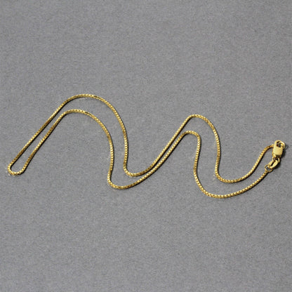 18k Yellow Gold Classic Box Chain (0.85 mm)