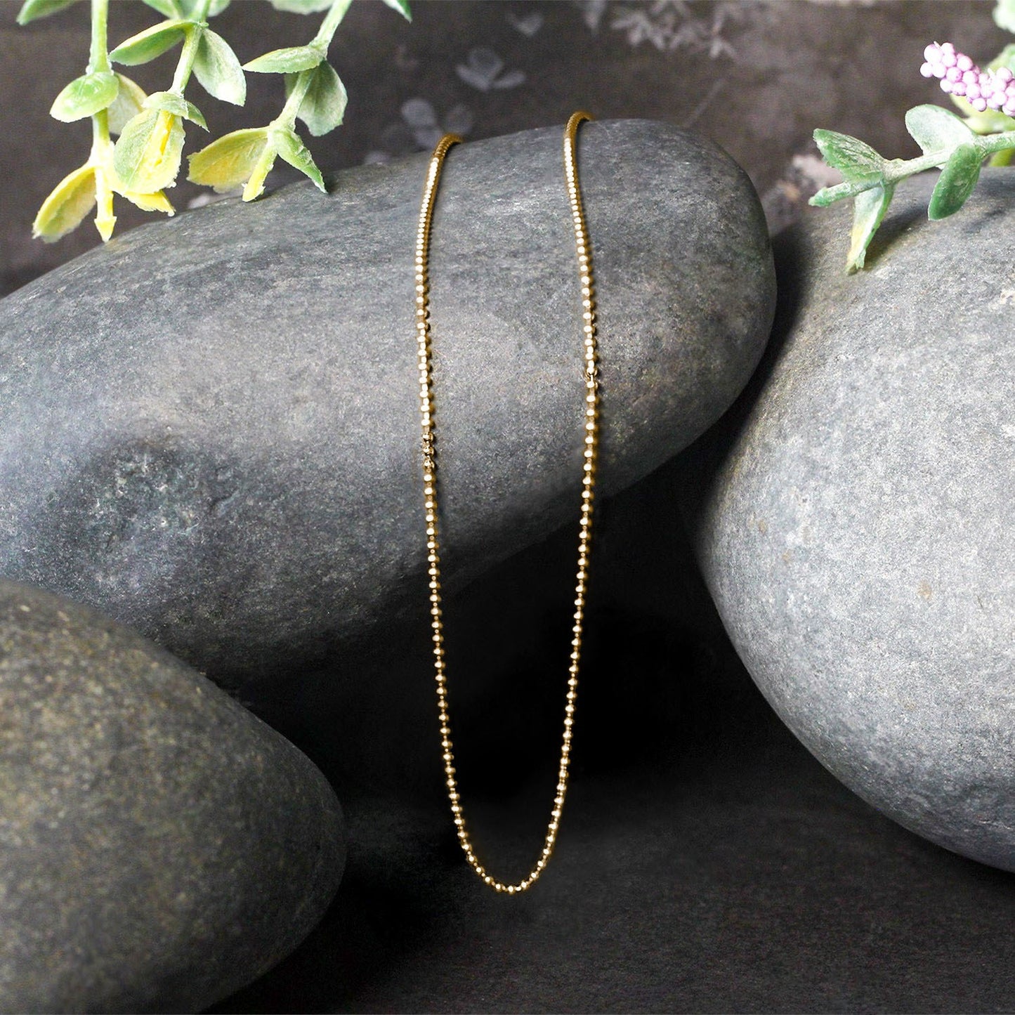 14k Yellow Gold Bead Chain 1.0mm (1.00 mm)