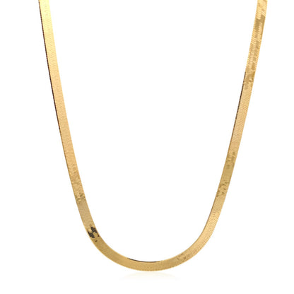 14k Yellow Gold Super Flex Herringbone Chain (3.80 mm)