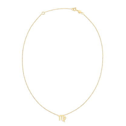 14K Yellow Gold Virgo Necklace