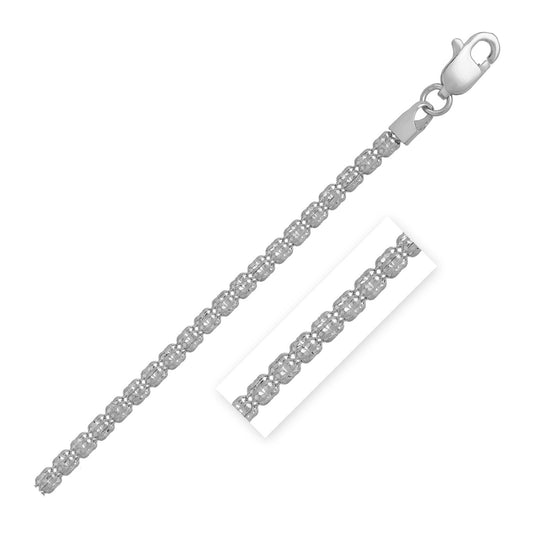 Ice Barrel Chain in 14k White Gold (2.7 mm)