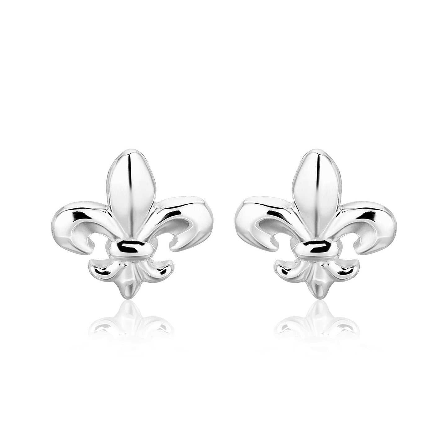 Sterling Silver Fluer De Lis Earrings