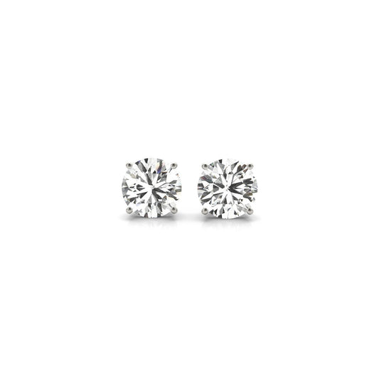 1 1/2 cttw Certified IGI Lab Grown Round Diamond Earrings 14k White Gold (G/VS2)