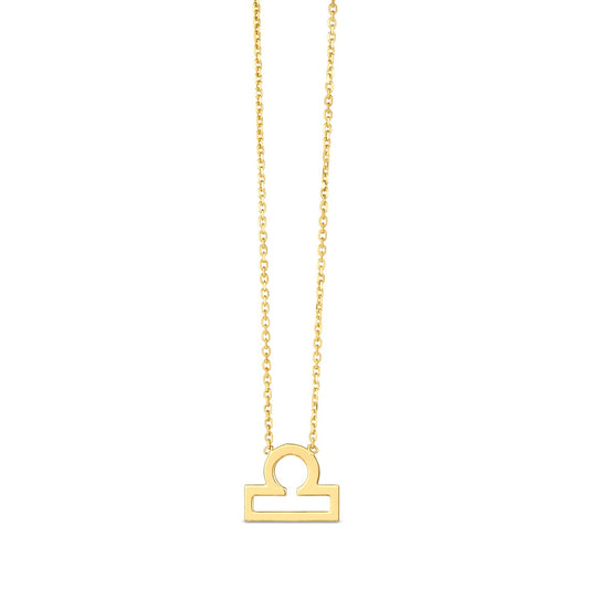 14K Yellow Gold Libra Necklace