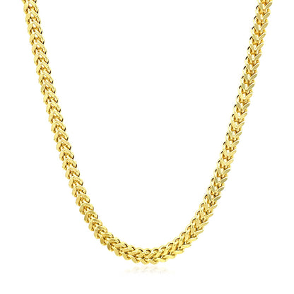 14k Yellow Gold Square Franco Chain (3.00 mm)