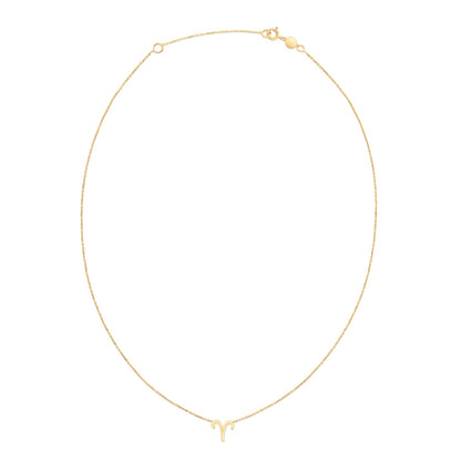 14K Yellow Gold Aries Necklace