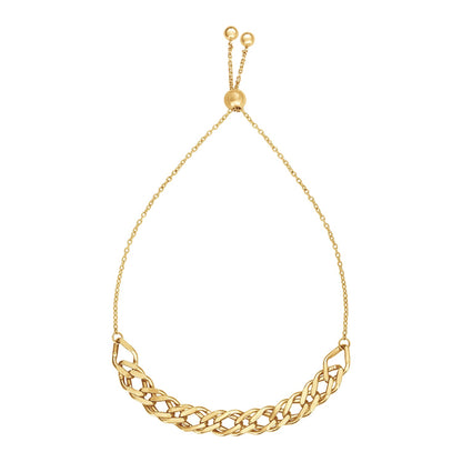 Adjustable Chain Bracelet in 14k Yellow Gold (5.00 mm)