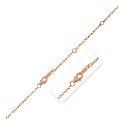 Double Extendable Cable Chain in 14k Roee Gold (1.40 mm)