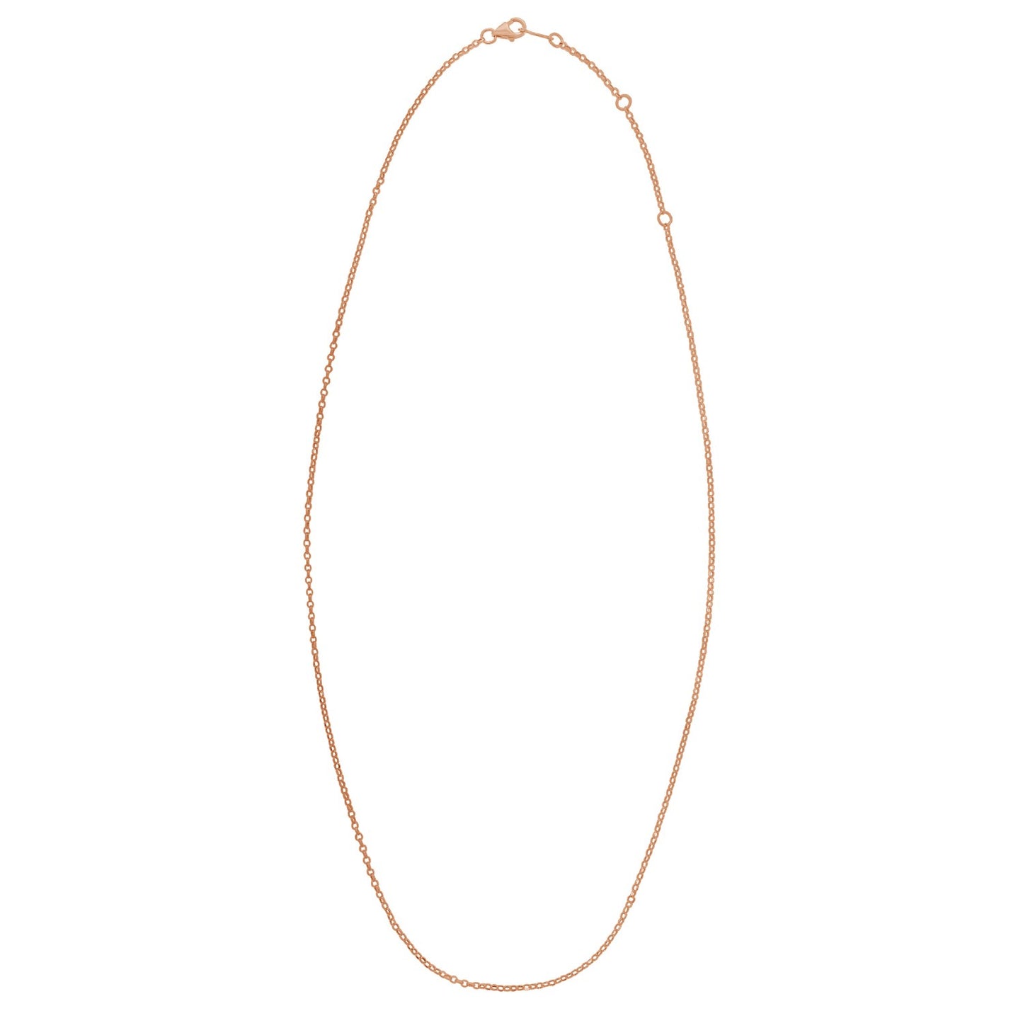 Double Extendable Cable Chain in 14k Roee Gold (1.40 mm)