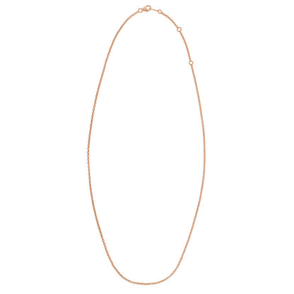 Double Extendable Cable Chain in 14k Roee Gold (1.40 mm)