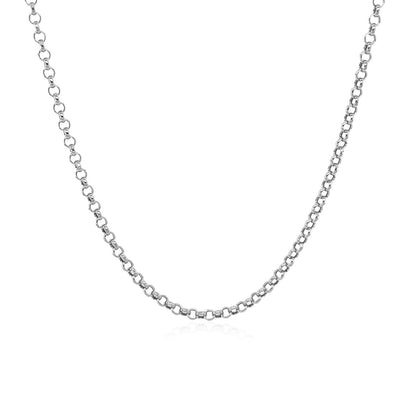 14k White Gold Rolo Chain (1.90 mm)