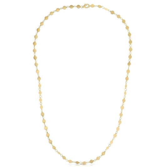 14k Yellow Gold Necklace with Polished Circles