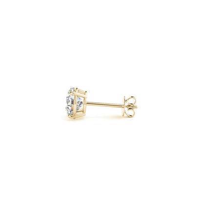 1 1/2 cttw Certified IGI Lab Grown Round Diamond Earrings 14k Yellow Gold(G/VS2)