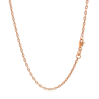 Double Extendable Cable Chain in 14k Rose Gold (1.80 mm)