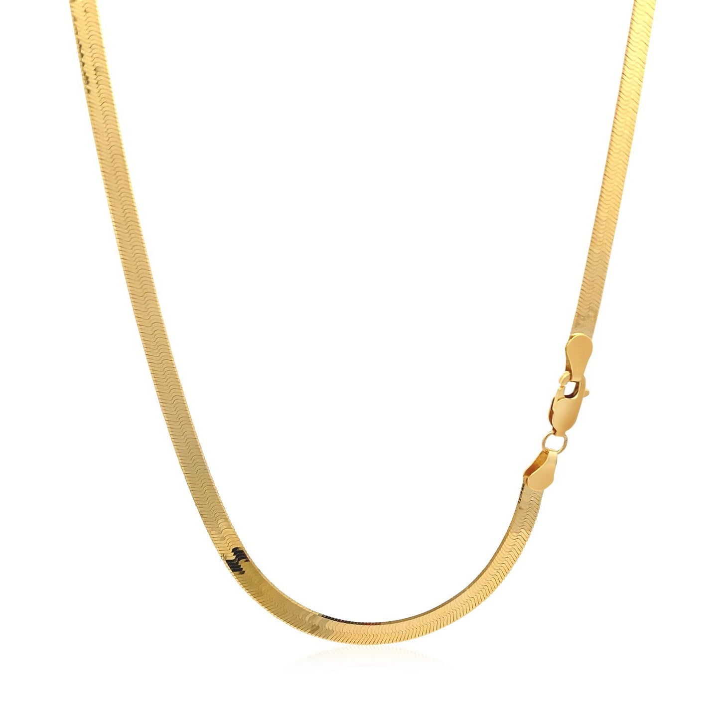 Imperial Herringbone Chain in 10k Yellow Gold (3.80 mm)