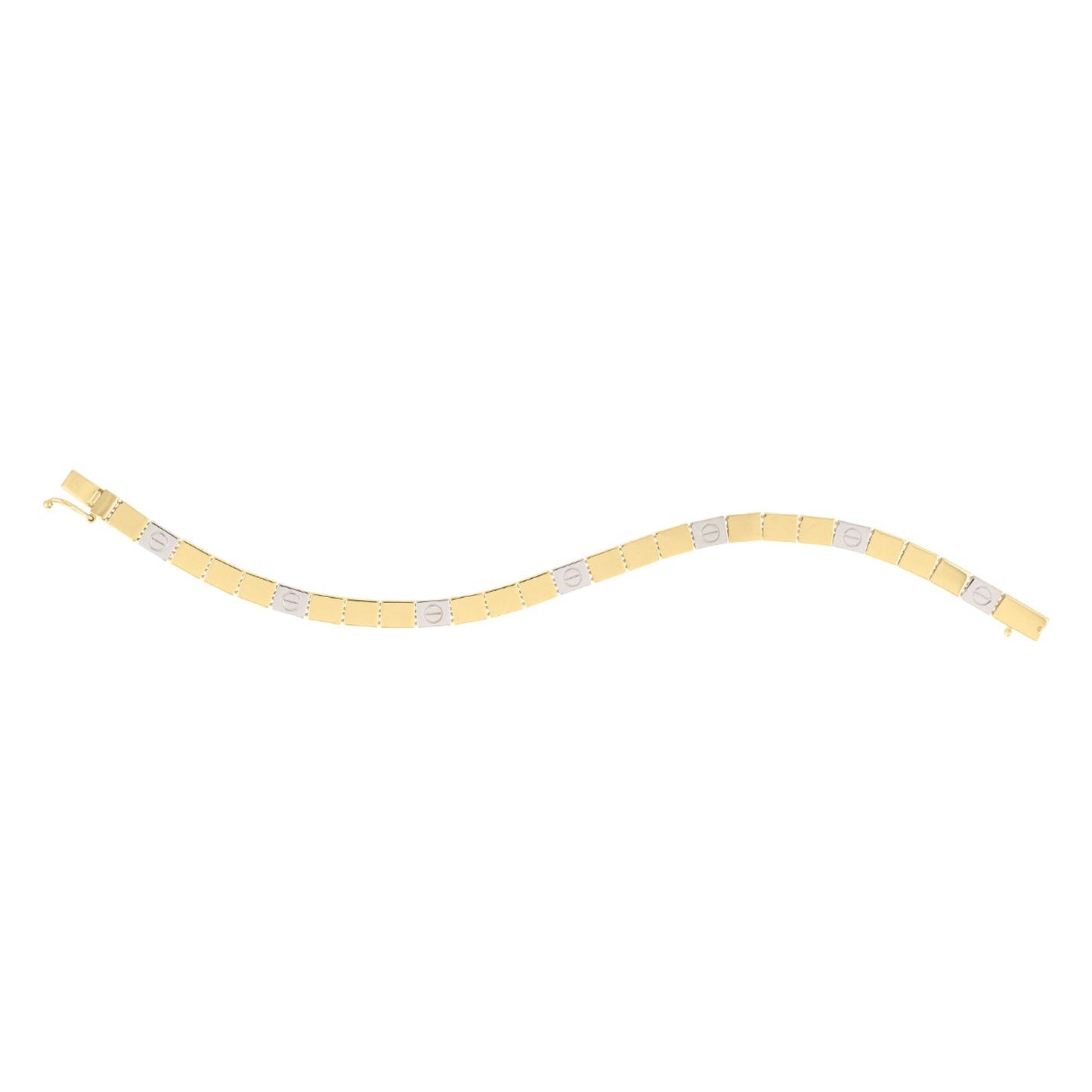 14k Yellow Gold Oval Domed Paperclip Chain Bracelet (5.30 mm)