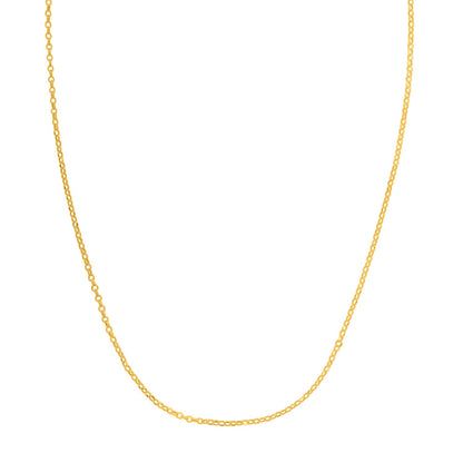 Double Extendable Cable Chain in 14k Yellow Gold (1.40 mm)