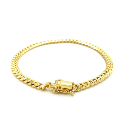 10k Yellow Gold Classic Miami Cuban Solid Bracelet (4.90 mm)