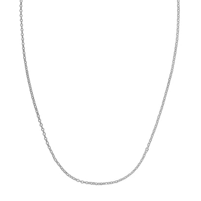 Double Extendable Cable Chain in 14k White Gold (1.40 mm)