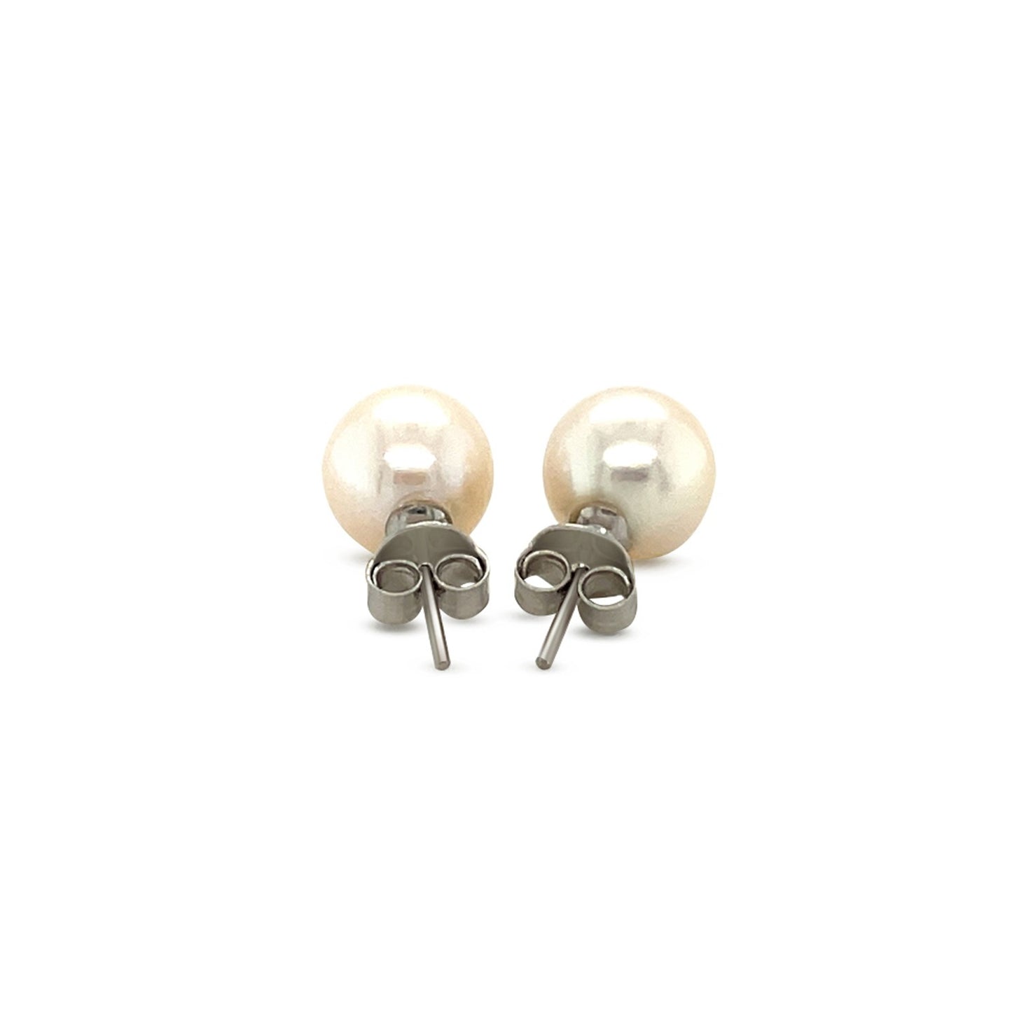 Freshwater Pearl Earrings in Sterling Silver(8mm)