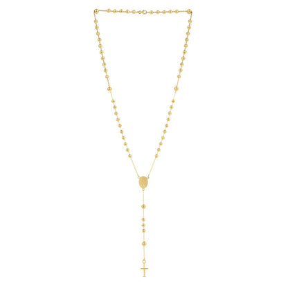 14K Yellow Gold Rosary Necklace