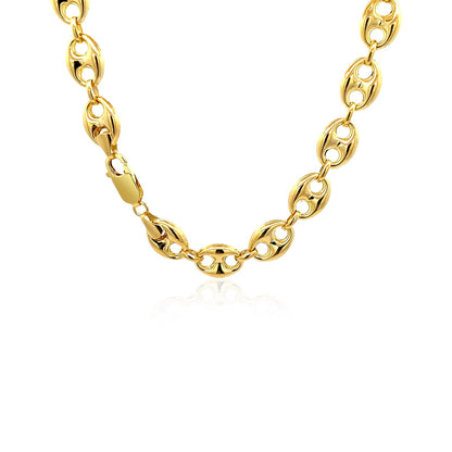 14k Yellow Gold Puffed Mariner Link Chain (9.00 mm)