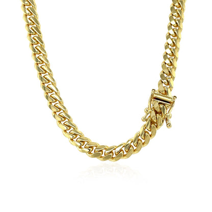 14k Yellow Gold Classic Miami Cuban Solid Chain (4.90 mm)