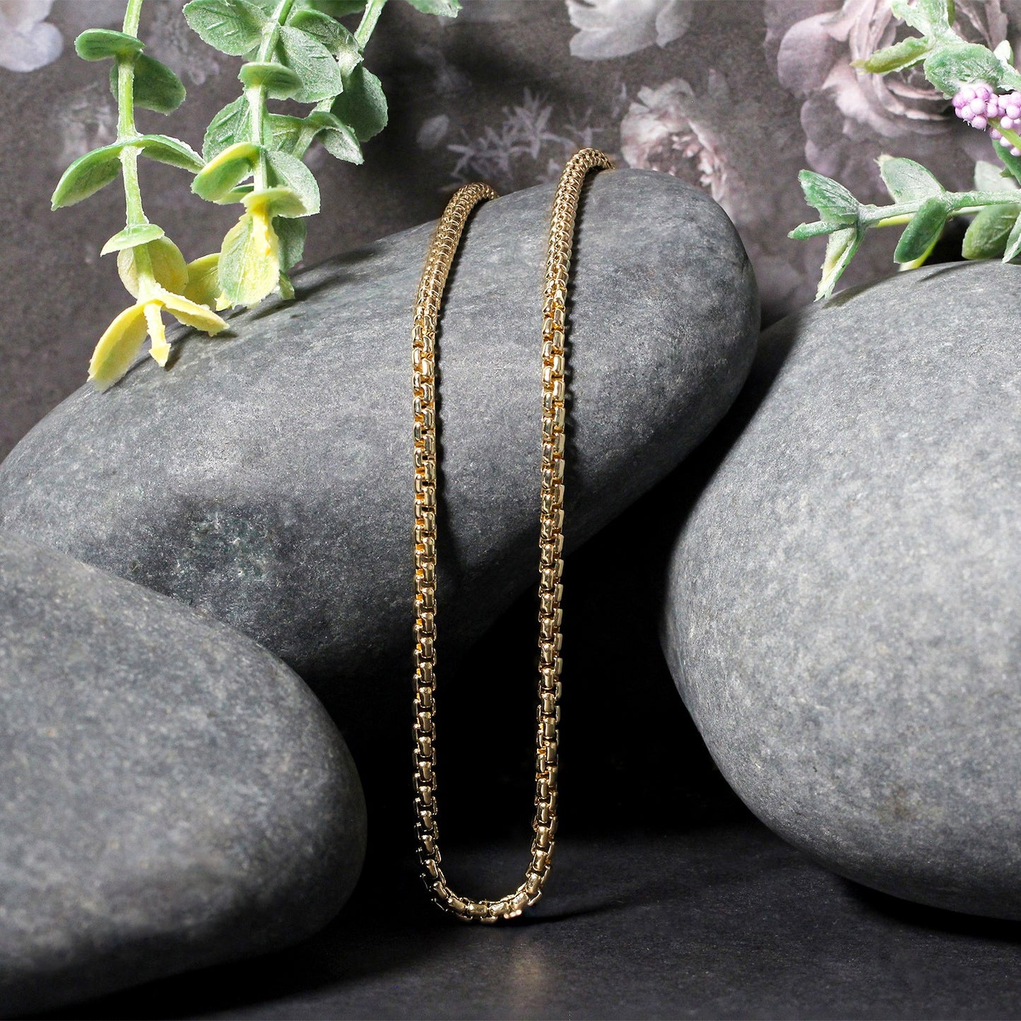 14k Yellow Gold Solid Round Box Chain (2.5 mm)