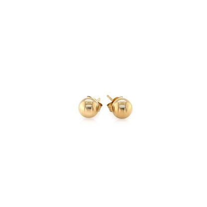 14k Yellow Gold Round Stud Earrings (5mm)