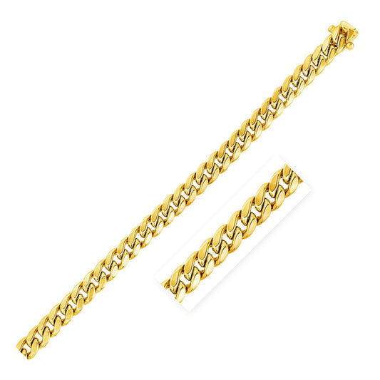 10k Yellow Gold Semi Solid Miami Cuban Chain (5.00 mm)