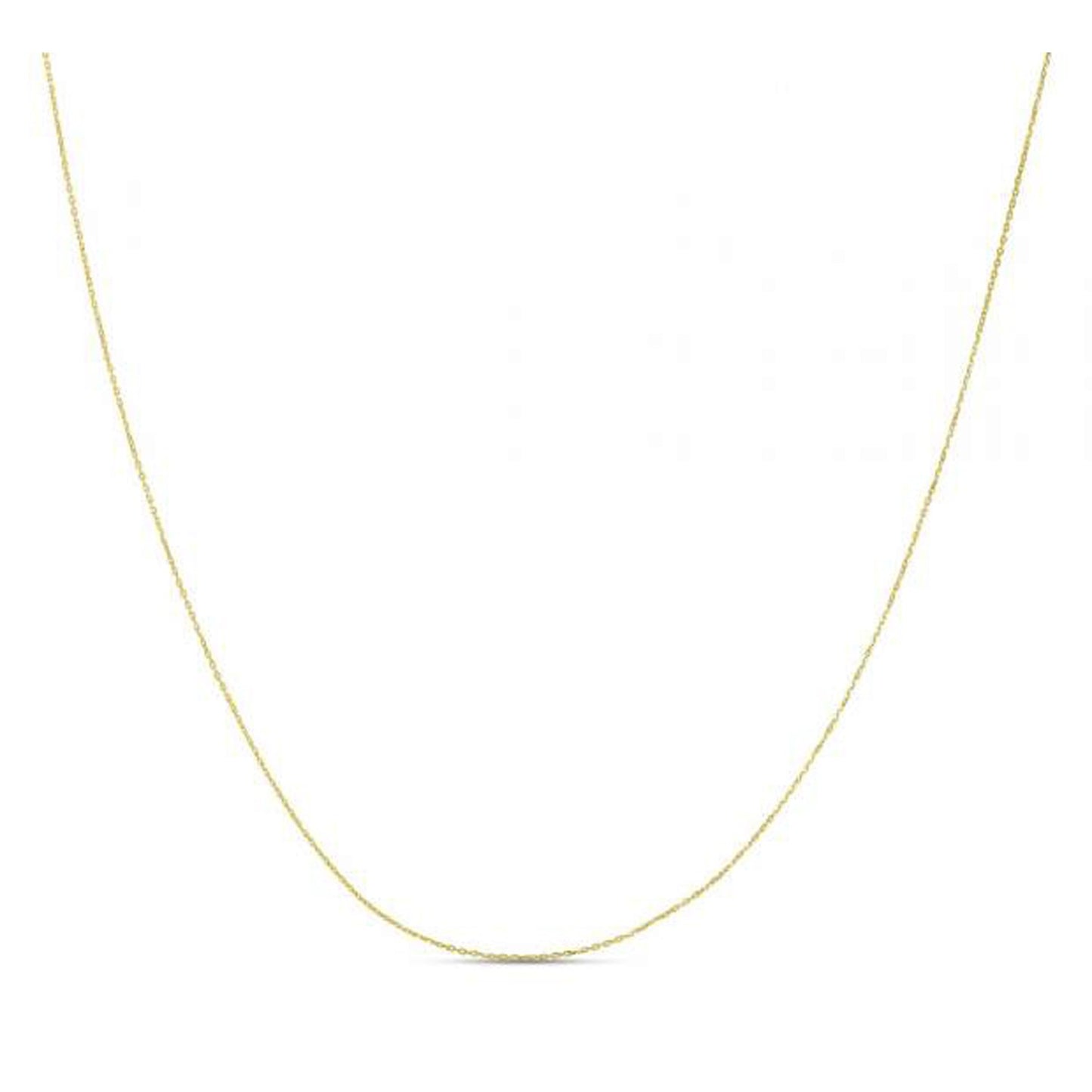 Double Extendable Diamond Cut Cable Chain in Yellow Gold (0.87 mm)