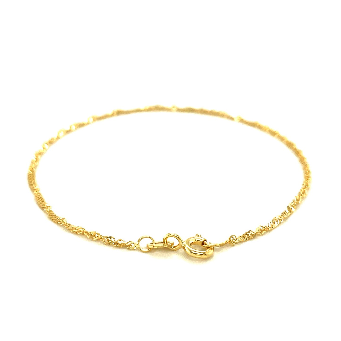 10k Yellow Gold Singapore Bracelet (1.50 mm)