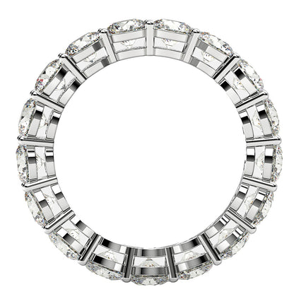 Round Cut Lab Grown Diamond Eternity Ring in 14k White Gold (3 cttw FG/VS2)