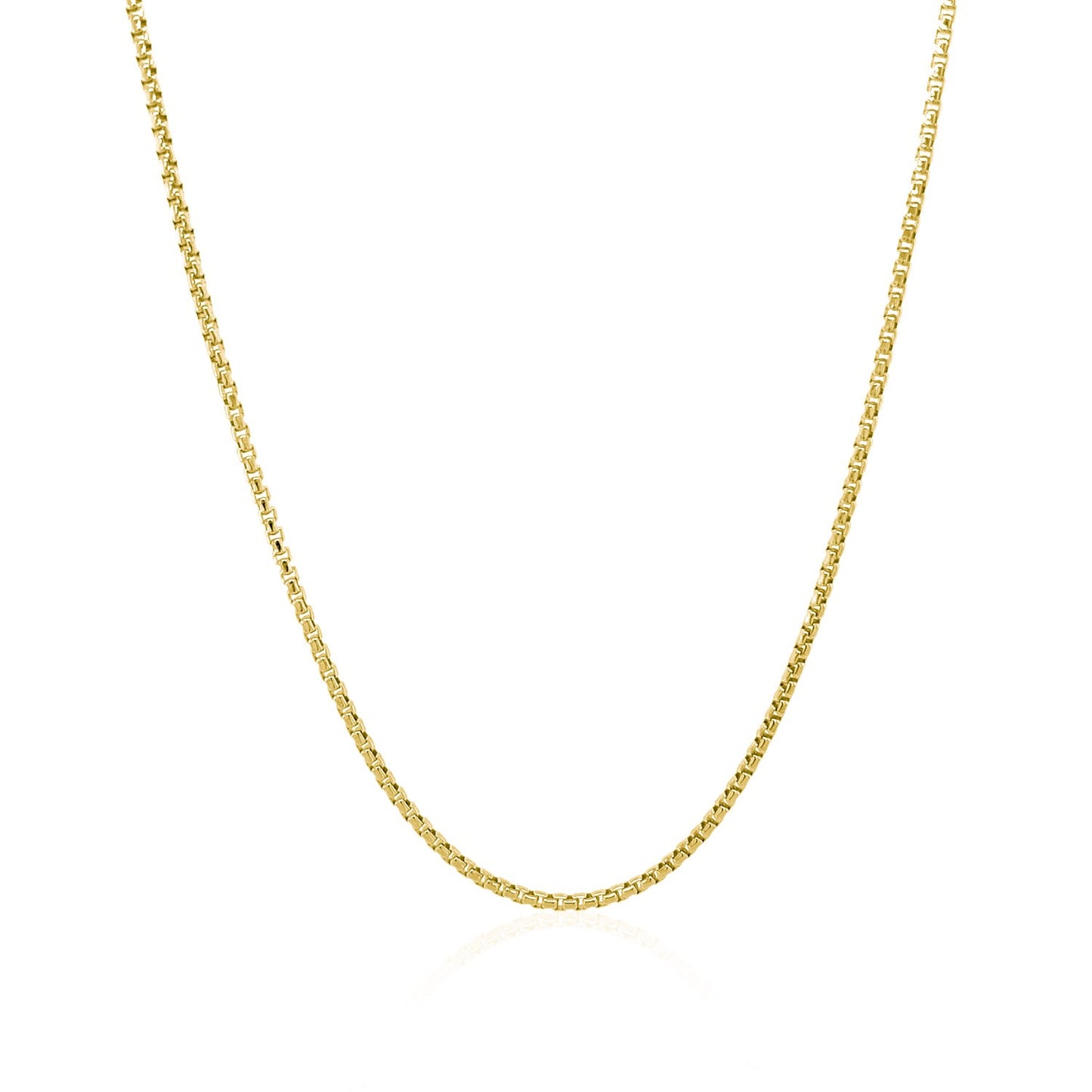 14k Yellow Gold Round Box Chain (1.3 mm)