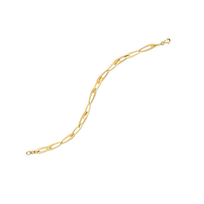 14k Yellow Gold Italian Oval Links Bracelet (5.40 mm)