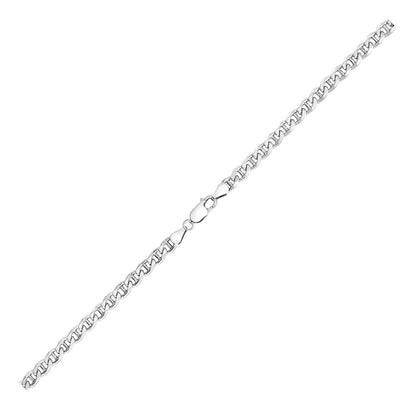 Sterling Silver Rhodium Plated Mariner Chain (5.60 mm)