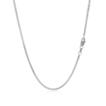 14k White Gold Foxtail Chain (1.00 mm)