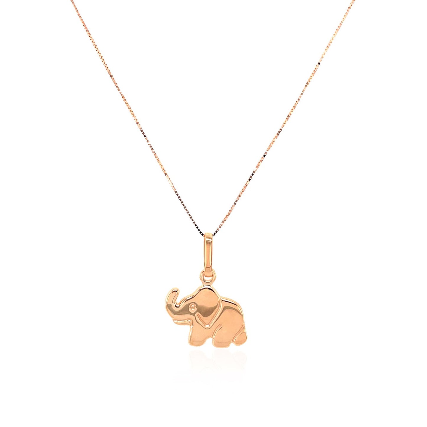 Elephant Pendant in 10k Rose Gold