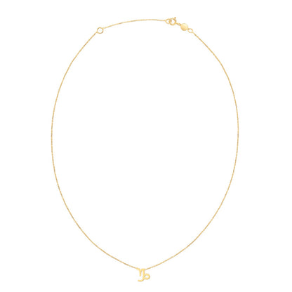 14K Yellow Gold Capricorn Necklace