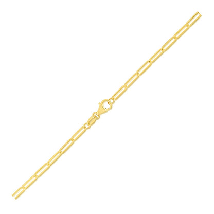 14K Yellow Gold Paperclip Bracelet  (2.50 mm)