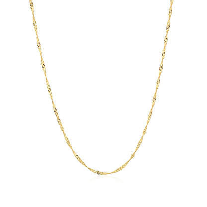 14k Yellow Gold Singapore Chain (1.30 mm)