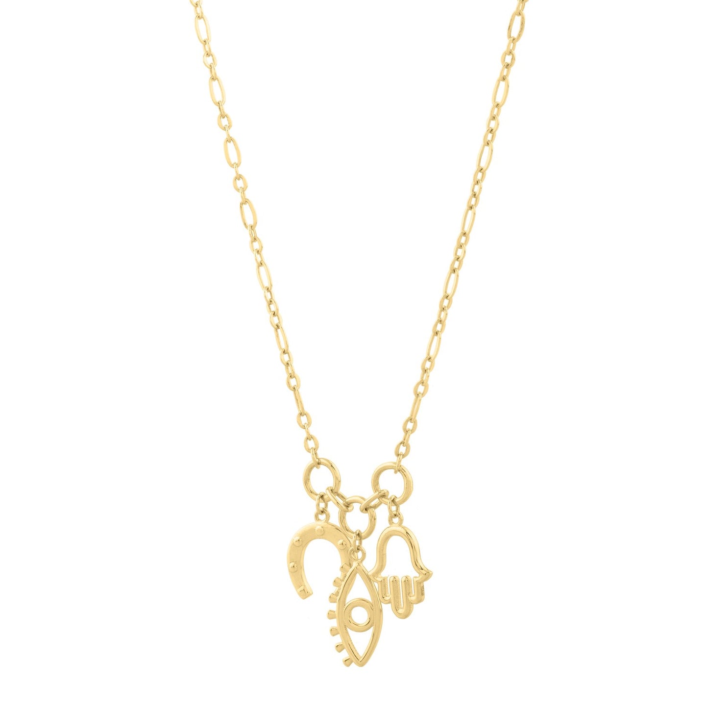 14K Yellow Gold Lucky Charms Necklace