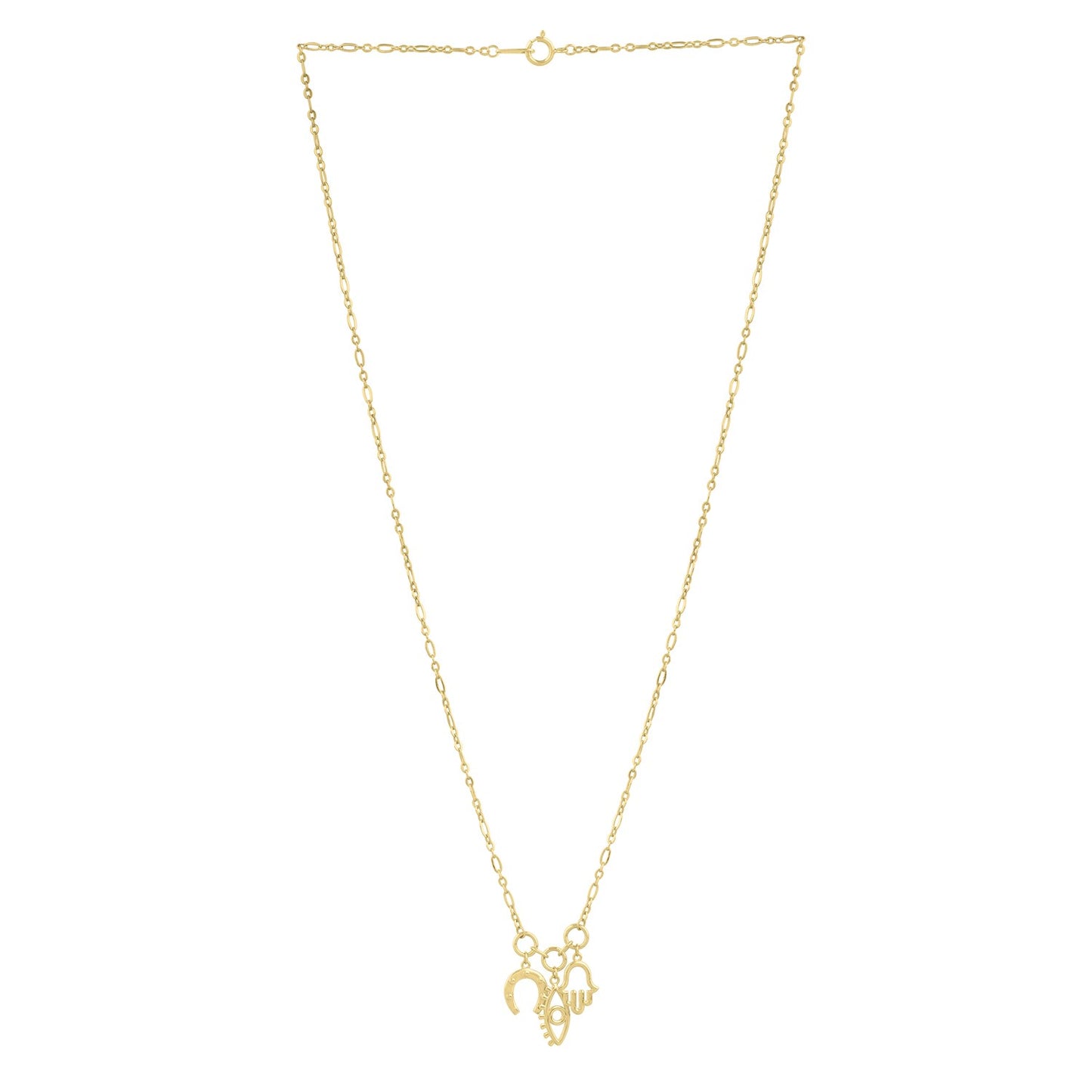 14K Yellow Gold Lucky Charms Necklace