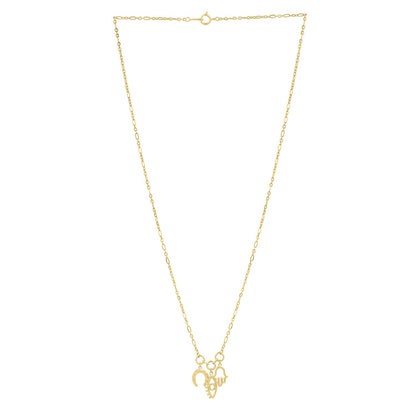 14K Yellow Gold Lucky Charms Necklace