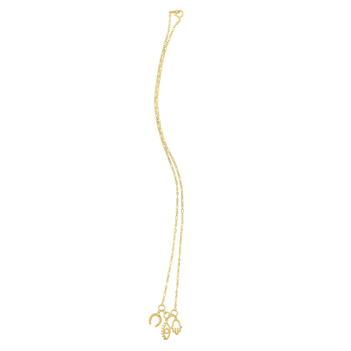 14K Yellow Gold Lucky Charms Necklace